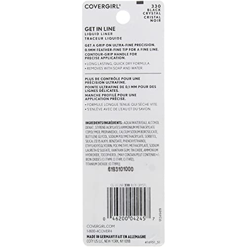 CoverGirl Get In Line Delineador Líquido Negro 0.08 OZ miniatura 2