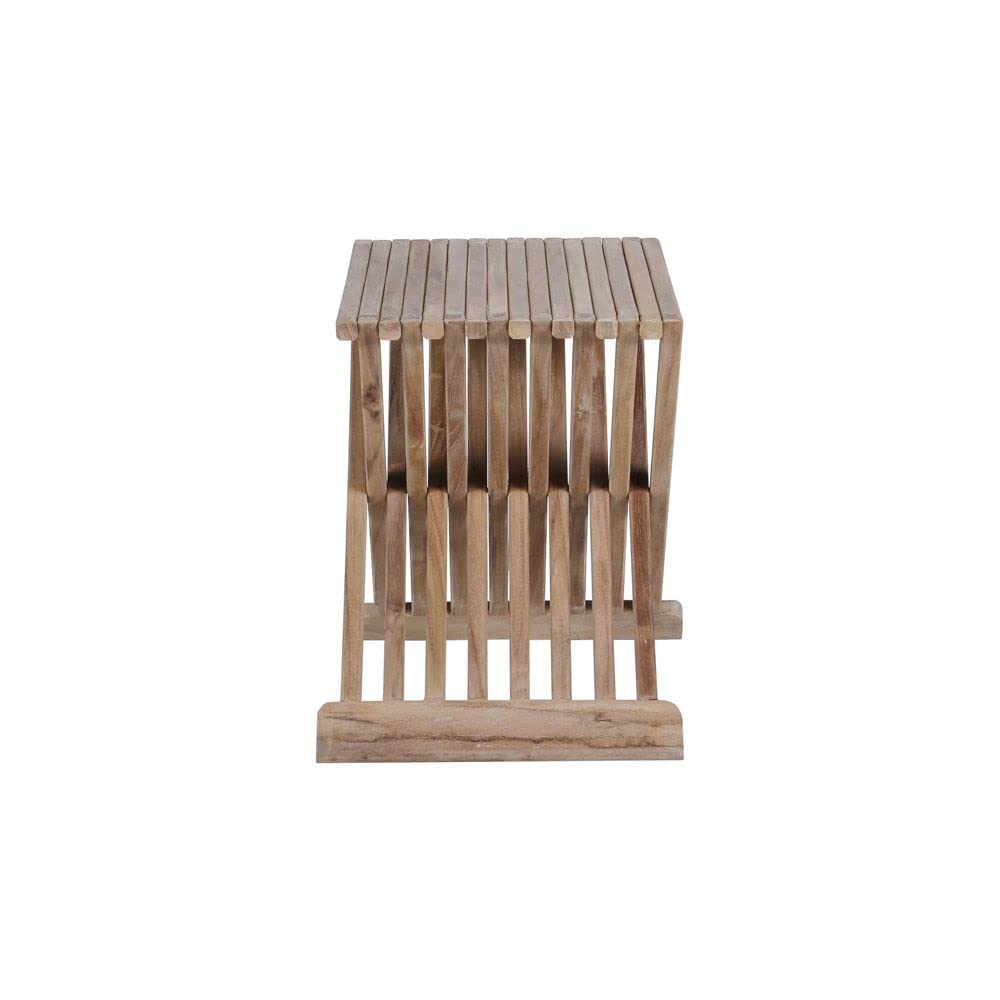MP Tabouret Pliant Teck Massif ou Table Basse 40cm en Teck Massif