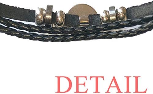 Miniatura 3 de DIYthinker Santiago De Chile City Watercolor Bracelet Braided Leather Woven Rope Wristband