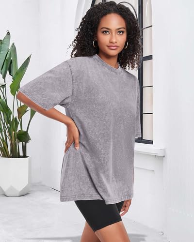 Image of Oversized Tshirts for Men Short Sleeve Vintage Washed Basic Loose Tees 2026