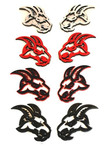 Image of 2pcs New Custom Head Emblems Right Left Badge Replacement for TRX Ram 1500 2500 3500 Fender Badge Hellcat (Black)