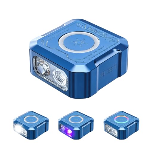 sofirn SE1 Keychain Flashlight 300 Lumens Small EDC Flashlight with UV Light & RGB Rechargeable Mini Light with Magnetic Base Waterproof Pocket Flashlight for Everyday Carry (Blue)