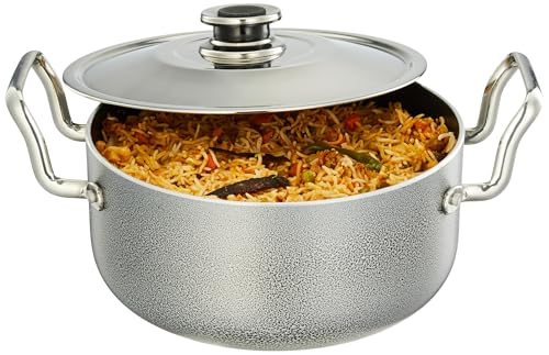 Amazon Brand Solimo - Biryani Pot with Lid, Non-Stick, Food-Grade Dishwasher-Safe, Compatible with Gas Stove (Aluminium Pot with Stainless Steel Lid, 4.5 litres) (B0C7CNK3Q4) Amazon Price History, Amazon Price Tracker