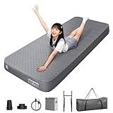 エアーマット 自動膨張/電動ポンプ内蔵【12CM極厚・幅広75cm】高反発スポンジ 高R値9.5 40s膨らむ 静音 漏れ防止 安全無臭 防水防潮 防災 インフレーターマット キャンプマット マットレス エアーベッド 花見 車中泊 収納袋付 持ち運び便利 簡単収納