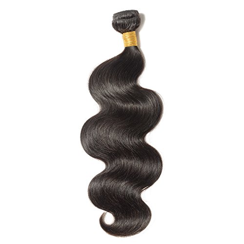 7A Grade 100% Raw Virgin Brazilian Human Hair Weave Extensions Body Wave 100g/Bundles Natural Black(24")