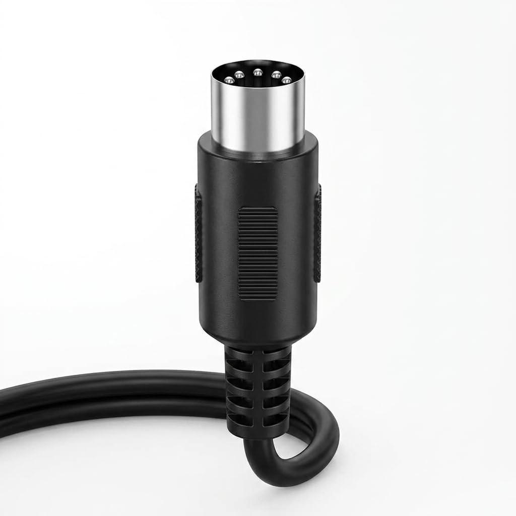 5 Pin Midi to M I D I Cable Audio MIDI Cable 1.2 Meter / 1.2 Meter M I D I Connector Interface Jack Plug Wire Cord (M i d i C a b l e BLACK Color)-image-49