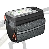 Cioquli 3in1 Lenkertasche Fahrrad, 4L Fahrradtasche Vorne mit Touchscreen
