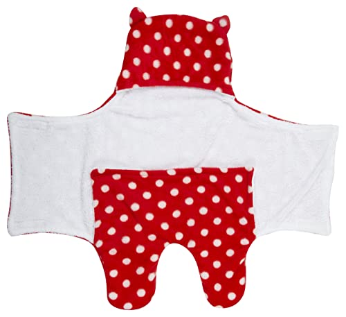 Image of New Born Multi-Purpose Baby Boy's and Baby Girl's Blanket and Sleeping Bag (Red Grey, 0-6 Months)