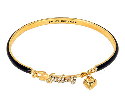 Juicy Couture Juicy Arrow Enamel Charm Bangle Bracelet - Black