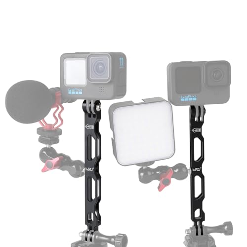 Image of HSU Extension Arm for GoPro, Aluminum Pole Mount Helmet Stick Extension Arm Mount for GoPro Hero 12 /11 /10 /9 /8 /7 /6 /5 Black, DJI Osmo Action and More