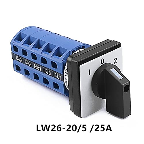 Interrupteur inverseur 1-0-2 LW26-20 pour commande moteur 440V - 3