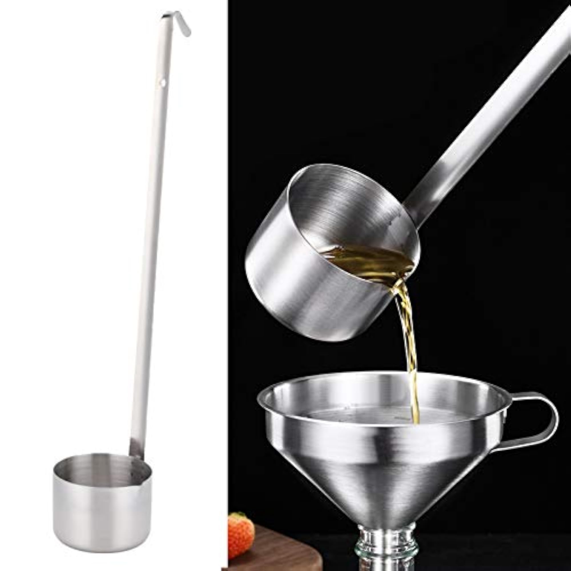 Stainless Steel Long Handle Wine Dipper Ladle with Hook