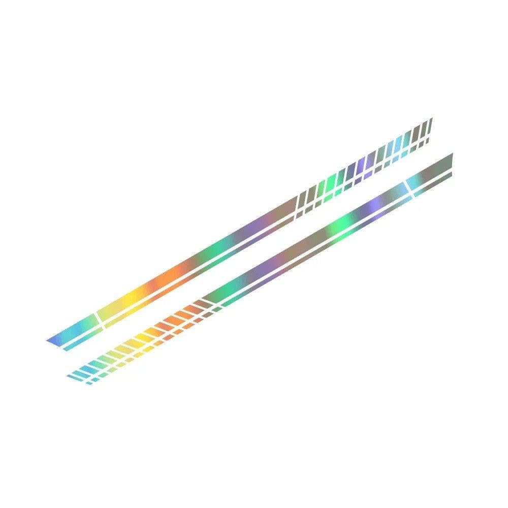 for Golf MK8 MK7 MK5 MK6 MK4 2PCS Car Door Stripe Stickers Vinyl Racing Style Decal(Colorful Laser)