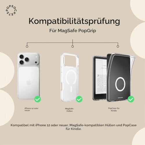 PopSockets Phone Grip for MagSafe with Kickstand, Magnetic Stand, Swappable Top, Secure Hold for iPhone MagSafe Cases… – Ansicht 5