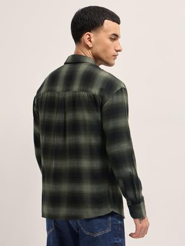 Image of THE Bear House Men's Solid Relaxed Fit Shirt