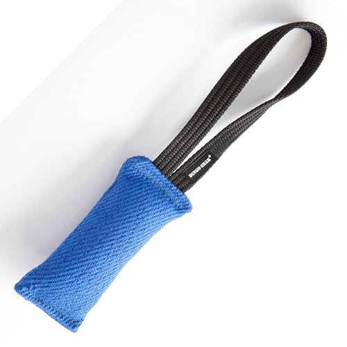 Dingo Gear Baumwolle-Nylon Beißwurst für Hundetraining IGP IPO Obiedence Schutzhund Hundesport, 15 x 5 cm, 1 Griff Blau S00060