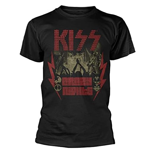 Kiss 'Crazy Nights Retro' (Black) T-Shirt