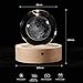 Moon Crystal Ball Stand(3.15inch), 3D Crystal Ball with Led Light, K9 Clear Crystal Ball for Home Decoration