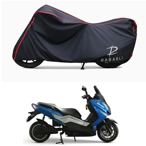 Image of Waterproof Bike Body Cover Compatible for | Evolet Raptor | Taffeta Fabric, Red Piping Design, Bottom Elastic Fit | Dustproof, Sun UV & Rain Protection for All Bikes