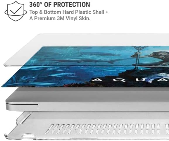 Skinit Case + Skin Compatible with MacBook Pro 15in (2016-19) - Officially Licensed Warner Bros Aquaman King of The Seas Design