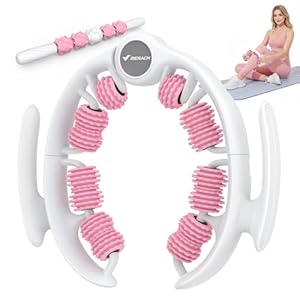 MERACH Massageroller Beine Cellulite Roller – Cellulite Massagegerät mit 14 Abnehmbaren 360°-Rollen, Faszienrolle Set für Bauch Beine Po Nacken und Körperformung Fitnessgeräte für Zuhause
