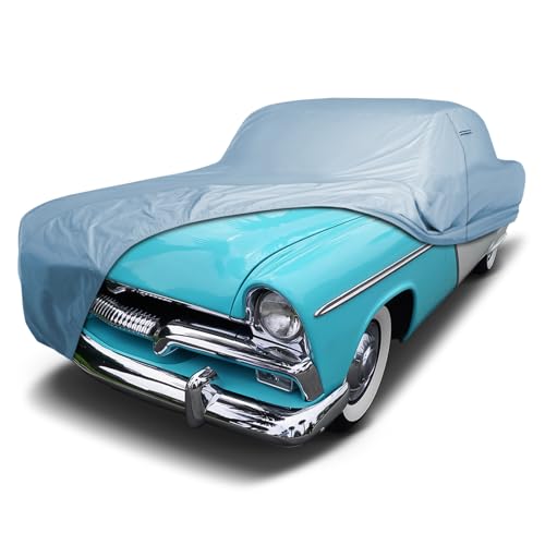 Image of iCarCover Premium Car Cover for 1954-1961 Plymouth Belvedere Station Wagon Heavy Duty Waterproof All-Weather Automobiles Custom Fit Indoor Outdoor UV Snow Protection Covers with Straps and Bag