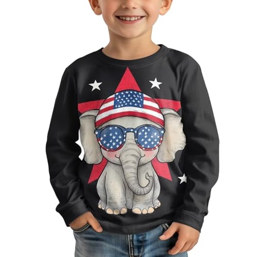 Yzaoxia Unisex Kids Shirt Long Sleeve Tee Crewneck T-Shirt 3-16 Years4