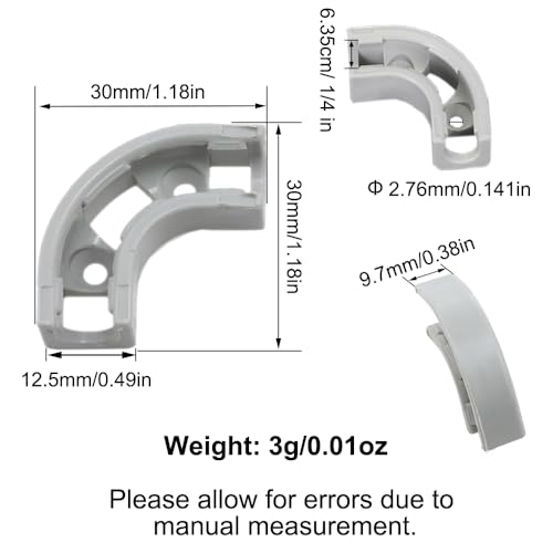 8Pcs Flow Bend Clip 90-Degree 1/4 Conduit Elbow for 1/4" RO Tubing PE Pipe Water Tube Accessories, Easy to Install - Image 2