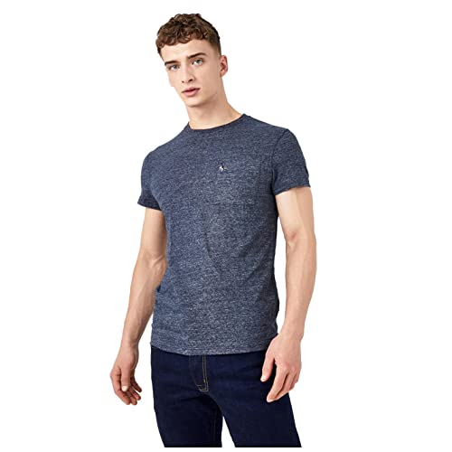 Image of Jack Wills Mens Ayleford Logo T-Shirt Slim Fit Short Sleeve Navy XL