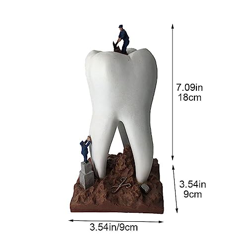 Sculpture d'art de dentiste en forme de dent pour décoration de bureau - 4