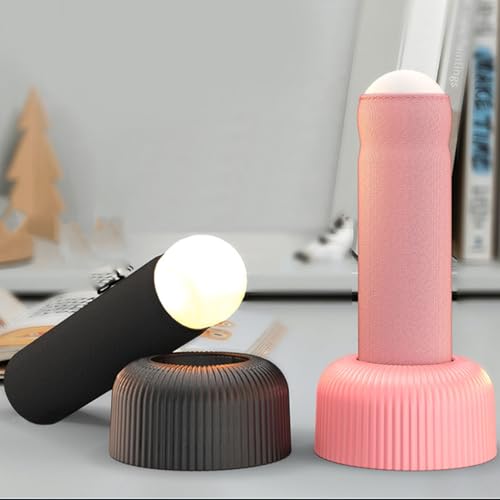 Lámpara de Mesa LED Recargable con Base Estable Negro miniatura 4