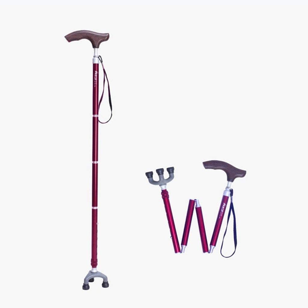 Lightweight Walking Canes with Wooden Ergonomic Handle Crutches 10 Adjustable Height Levels for Men or Women Arthritis Seniors Disabled with 3 Legs No
