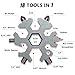 19 In 1 Incredible Tool – Easy N Genius - FEX 19-in-1 Stainless Steel Snowflakes Multi-Tool - 19-in-1 Stainless Multi-tool Father's Day Gift Christmas Present (Standard, Stainless - Silver)
