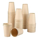 Bee Noteworthy Bamboo Paper Cups, Compostable, Biodegradable, Disposable (12 oz, 100 pack) Eco Friendly, Good for Drinking Coffee, Tea and any Hot and Cold Beverages