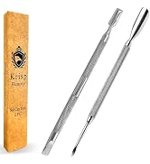 Cuticle Pusher Dual Sided - Sharp Edge Spoon Shaped Double Ended Cuticle Pusher Remover Cleaner S...