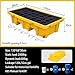 Heavy-Duty Modular Spill Platform with Grating Stackable Drum Spill Containment Pallet with Drain for Outdoor Industrial Storage & Safety Compliance(130x68x30cm)
