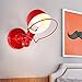 Sconce Fixture Amen Retro Industrial Wind Aisle Outdoor Wall Wrought Iron Crestaurant Internet Cpersonality Creative Wall Lamp Family and Kitchen Tools and Home Improvement Indoor/Red