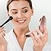 B Beauty Planet 20X Magnifying Mirror with Light, 20X/5X/1X Travel Lighted Makeup Mirror,Portable LED Compact Mirror,Handheld Folding Rechargeable Ring Light Mirror(4inches, Rose Gold)
