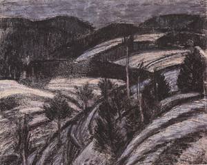 Peinture à l'huile Istvan Nagy Winter Landscape 1927 réplique d'art haut de gamme