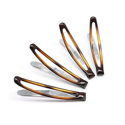 Dofash 12Pcs 6Cm/2.36In Epoxy Slim Snap Hair Clips Tortoise Long Hair Barrettes Hair Grips Hair Accessories For Women Thick Hair（Epoxy Tortie） #TOP2