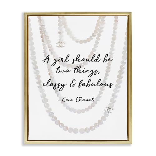 Image of 'Classy & Fabulous Fashion Quote'| Floating Frame Canvas Art