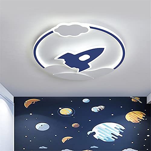 Plafonnier LED fusée à gradation continue pour chambre garçon 60cm