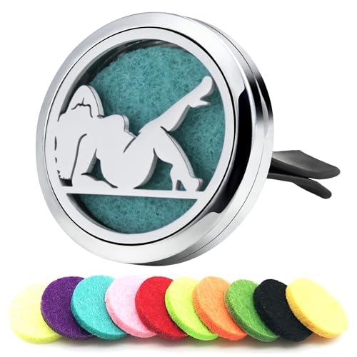 Image of AZNECK Car Essential Oil Diffuser Vent Clips (Oil Not Included) Car Diffuser Clips Stainless Steel With10 Felt Pads Car Accessories for Women Gifts