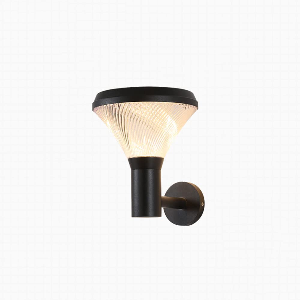 Lampe murale étanche et solaire en aluminium pour illuminer vos soirées sur le balcon ou au jardin