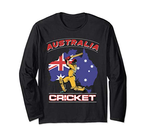 Australian Batsman Shirt - Australia Aussie Cricket Cup Fan Long Sleeve T-Shirt