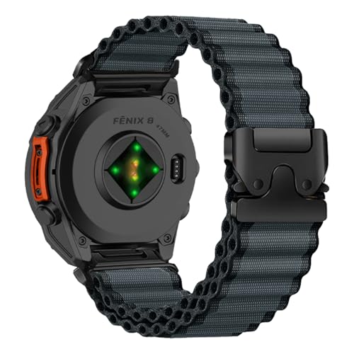#ColaboraciónPagada<br>QuickFit 22mm Repuesto de Nylon Correa para Garmin Fenix 8 Pro/8 47mm/7 Pro/7/6/Fenix E Pulsera Deportiva para Garmin Epix Gen 2/Tactix 8/D2 Delta/Quatix 8 47mm/Descent G2/G1 Solar Negro