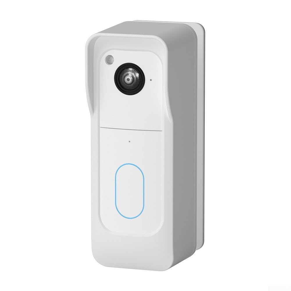 RiseNova 45° Adjustable Video Doorbell Mount for Blink, Anti-Theft Swivel Bracket, Compact ABS Wall Holder for Home Security(White)