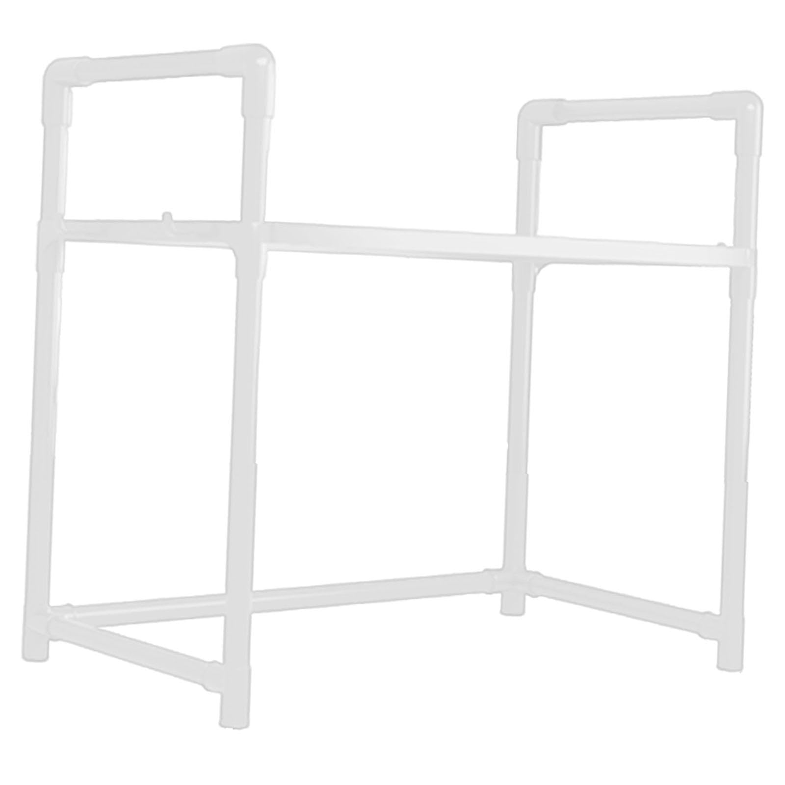 Microwave Rack Multipurpose Desktop Countertop Pantry Sturdy Microwave Stand 1 Tier Black-image-13