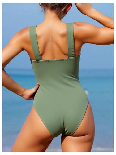 Image of SHENHE Girl's Colorblock Cut Out One Piece Swimsuit Beach Sports Swimwear Bathing Suit