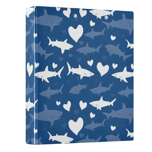 Classeur à 3 anneaux requin blanc pour organiser 200 feuilles a4 au bureau